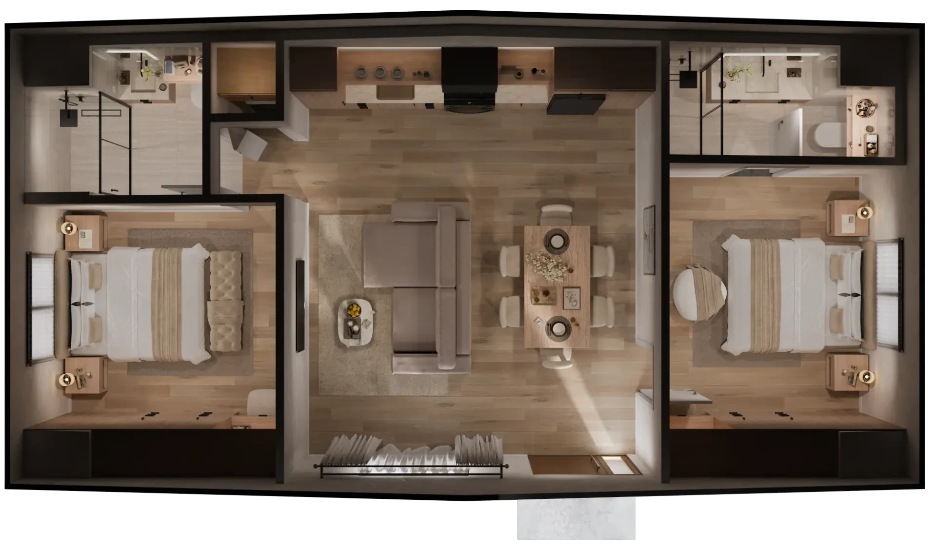 Lavi 800 SQFT furnished top down layout